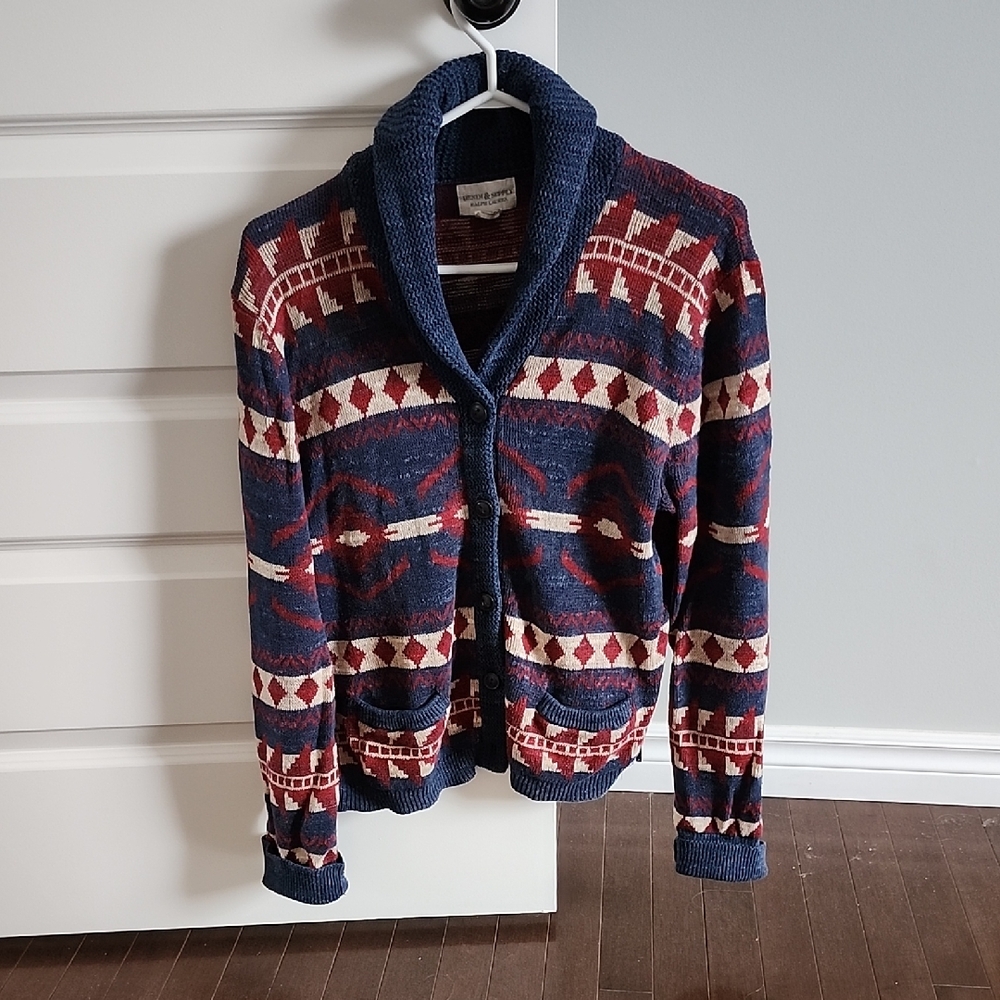 Denim & Supply Ralph Lauren Blue and Red Knit